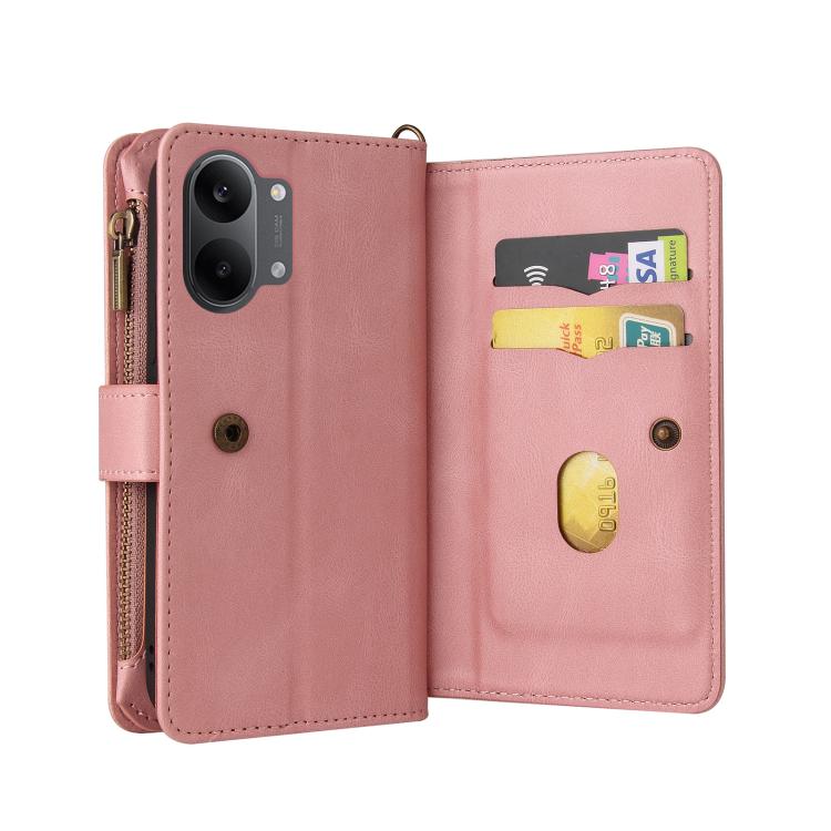 For Redmi Turbo 5 Max / Poco X8 Pro Max 5G Skin Feel Multi Card Slots Zipper Wallet Leather Phone Case