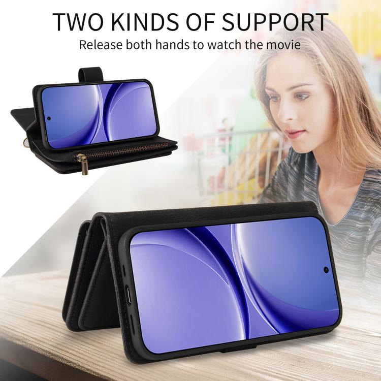For Redmi Turbo 5 / Poco X8 Pro 5G Skin Feel Multi Card Slots Zipper Wallet Leather Phone Case