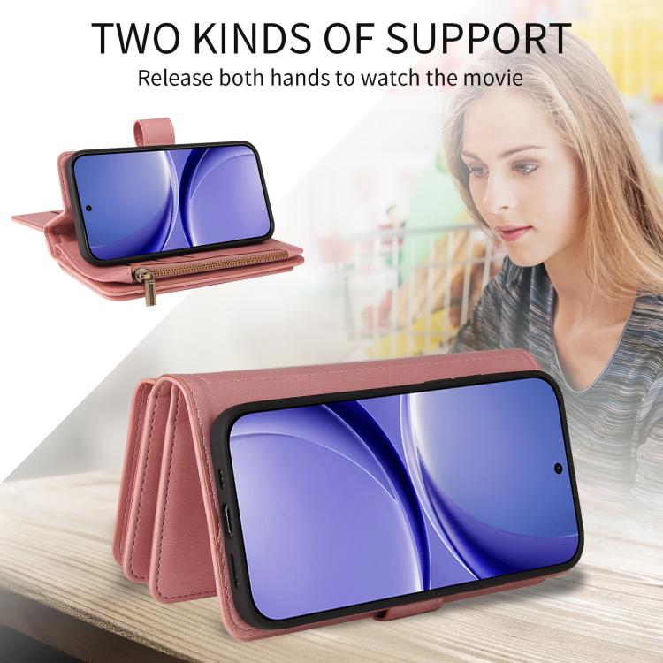 For Redmi Turbo 5 / Poco X8 Pro 5G Skin Feel Multi Card Slots Zipper Wallet Leather Phone Case