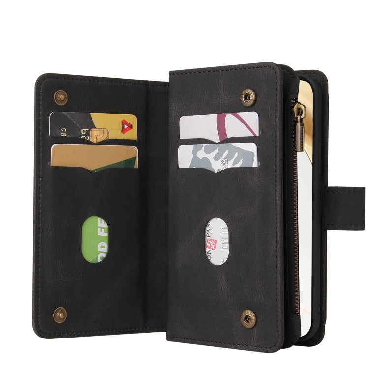 For Honor 200 Skin Feel Multi Card Slots Zipper Wallet Leather Phone Case