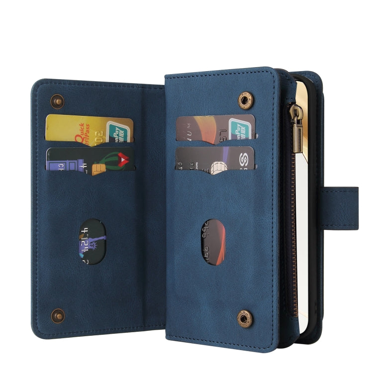 For Honor 200 Skin Feel Multi Card Slots Zipper Wallet Leather Phone Case