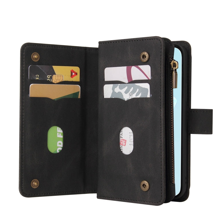 For Honor 200 Lite Global Skin Feel Multi Card Slots Zipper Wallet Leather Phone Case