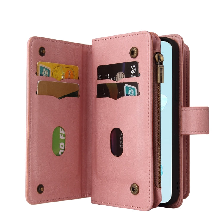 For Honor 200 Lite Global Skin Feel Multi Card Slots Zipper Wallet Leather Phone Case