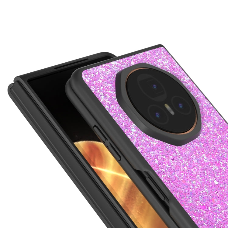 For Honor Magic V3 Black Frame Colorful Glitter Phone Case