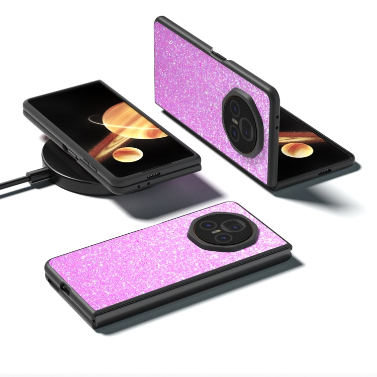 For Honor Magic V3 Black Frame Colorful Glitter Phone Case