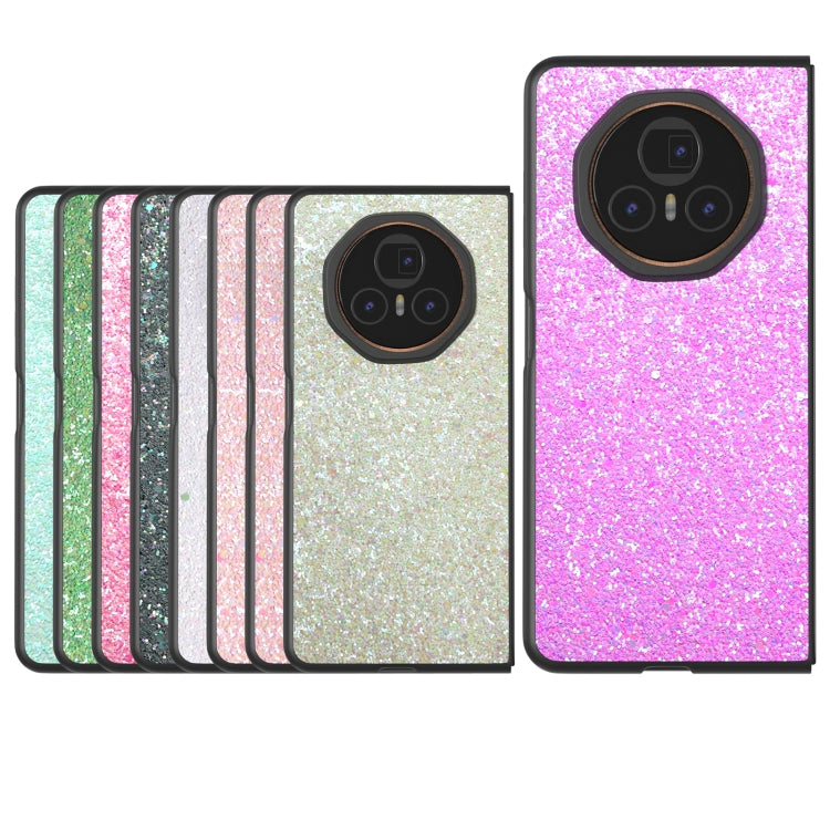 For Honor Magic V3 Black Frame Colorful Glitter Phone Case