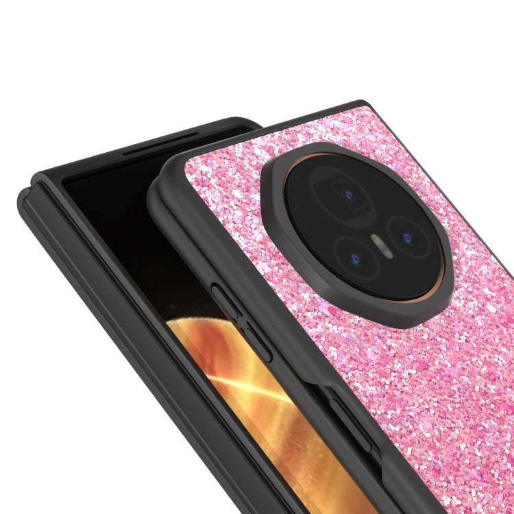For Honor Magic V3 Black Frame Colorful Glitter Phone Case
