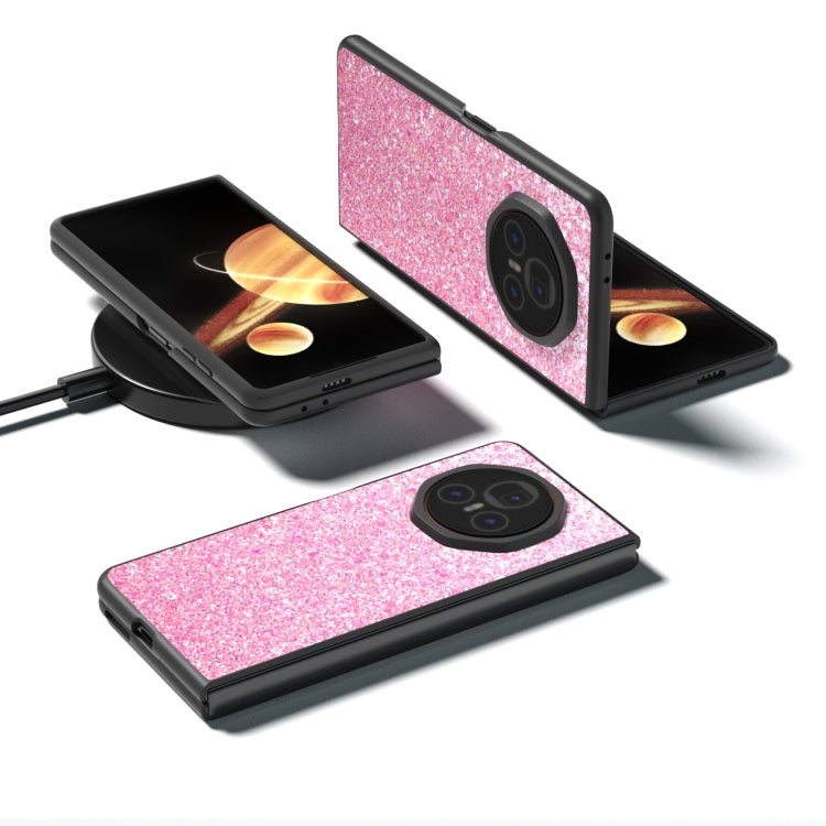 For Honor Magic V3 Black Frame Colorful Glitter Phone Case