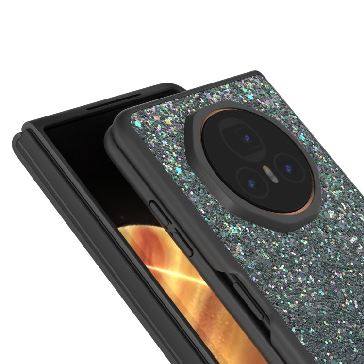 For Honor Magic V3 Black Frame Colorful Glitter Phone Case