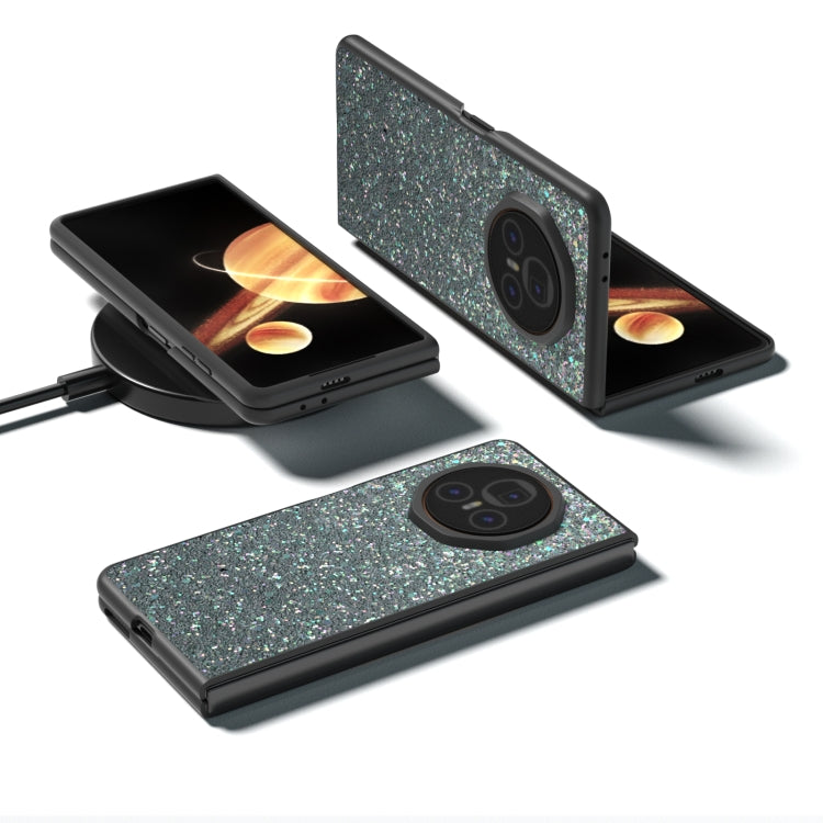 For Honor Magic V3 Black Frame Colorful Glitter Phone Case