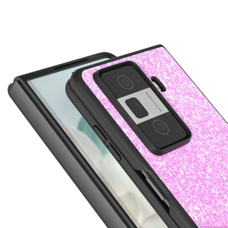 For Honor Magic Vs3 Black Frame Colorful Glitter Phone Case
