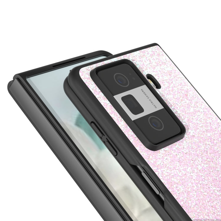 For Honor Magic Vs3 Black Frame Colorful Glitter Phone Case