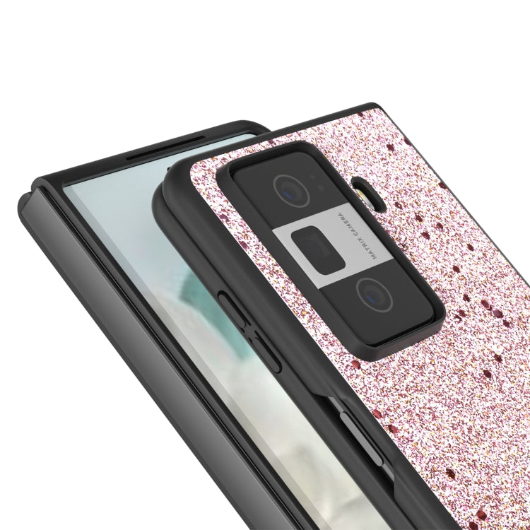 For Honor Magic Vs3 Black Frame Glitter Shockproof Phone Case