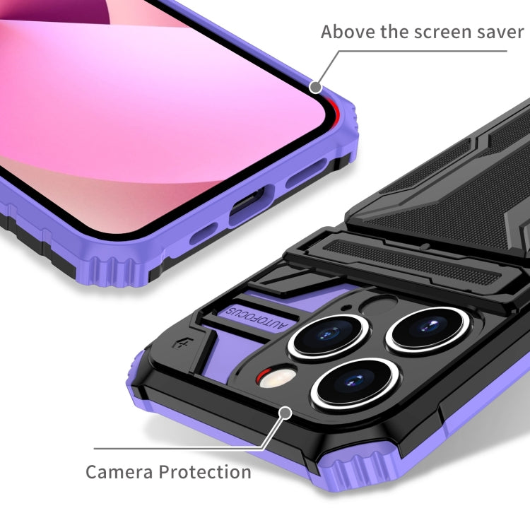 For iPhone 15 Pro Max Kickstand Armor Card Wallet Phone Case