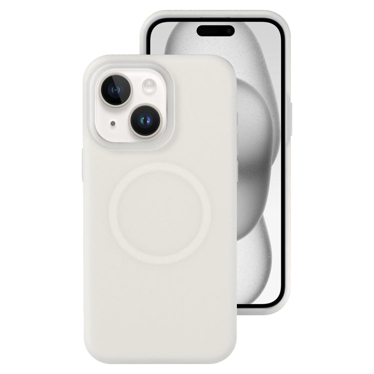 For iPhone 15 Jelly Liquid Silicone MagSafe Magnetic Phone Case