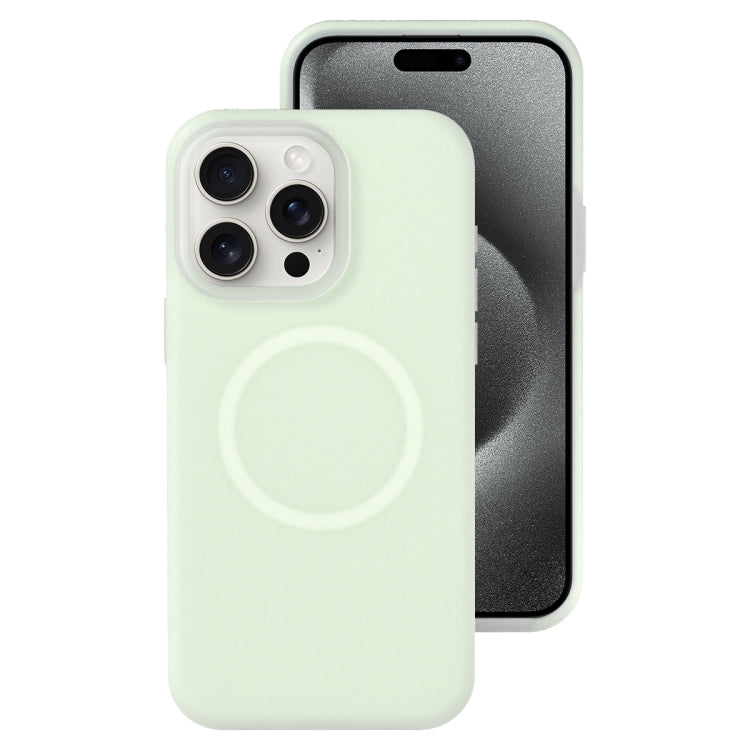 For iPhone 15 Pro Jelly Liquid Silicone MagSafe Magnetic Phone Case