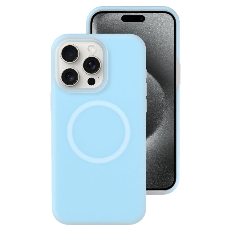 For iPhone 15 Pro Jelly Liquid Silicone MagSafe Magnetic Phone Case