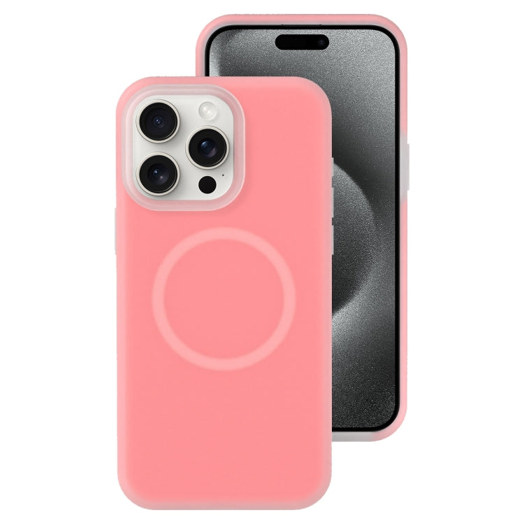 For iPhone 15 Pro Max Jelly Liquid Silicone MagSafe Magnetic Phone Case