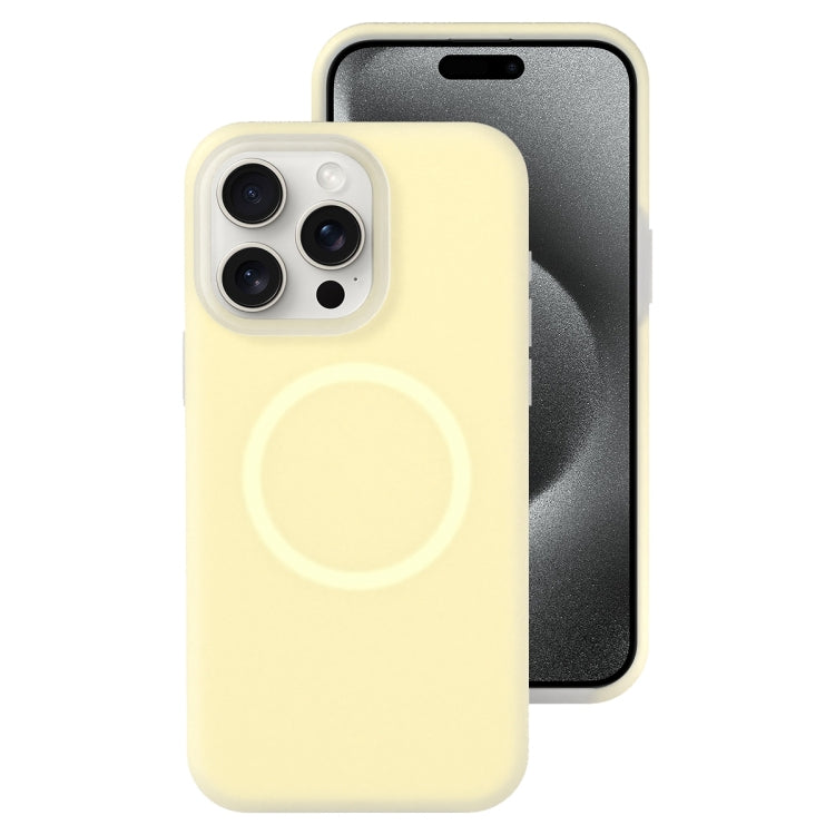 For iPhone 15 Pro Max Jelly Liquid Silicone MagSafe Magnetic Phone Case