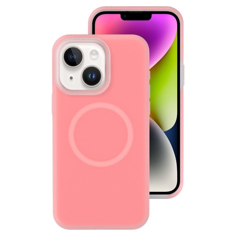 For iPhone 14 Plus Jelly Liquid Silicone MagSafe Magnetic Phone Case