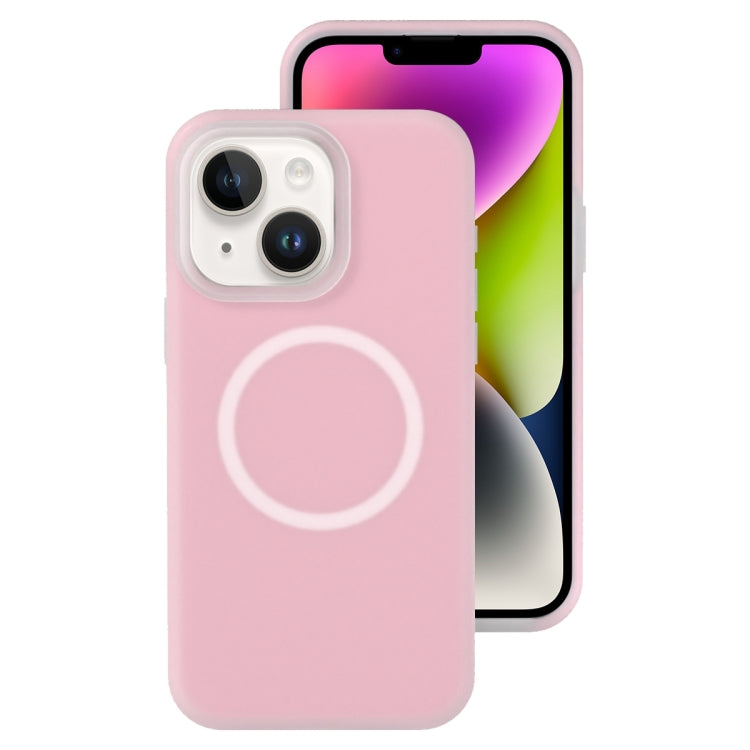 For iPhone 14 Plus Jelly Liquid Silicone MagSafe Magnetic Phone Case