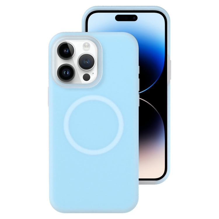 For iPhone 14 Pro Jelly Liquid Silicone MagSafe Magnetic Phone Case