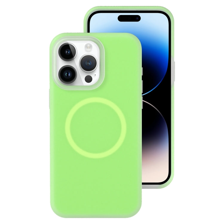 For iPhone 14 Pro Jelly Liquid Silicone MagSafe Magnetic Phone Case