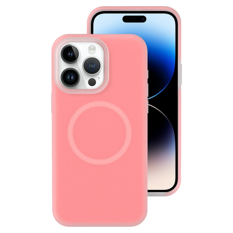 For iPhone 14 Pro Jelly Liquid Silicone MagSafe Magnetic Phone Case