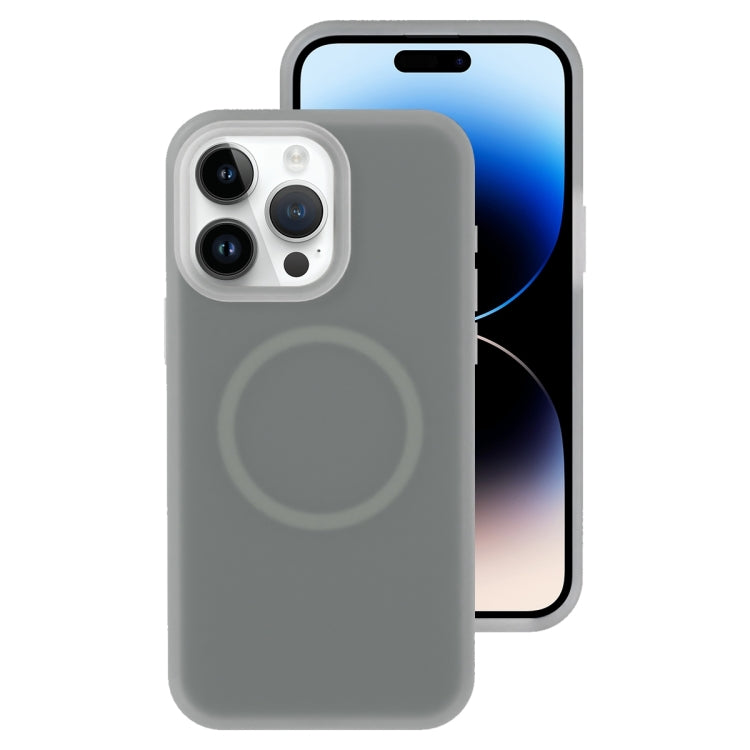 For iPhone 14 Pro Max Jelly Liquid Silicone MagSafe Magnetic Phone Case