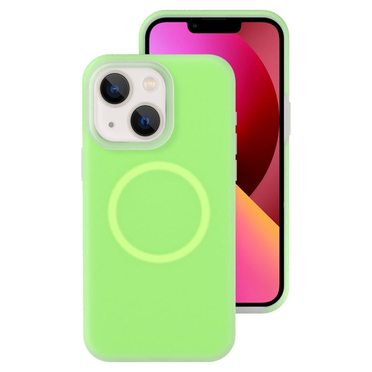 For iPhone 13 Jelly Liquid Silicone MagSafe Magnetic Phone Case