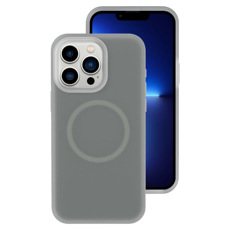 For iPhone 13 Pro Jelly Liquid Silicone MagSafe Magnetic Phone Case