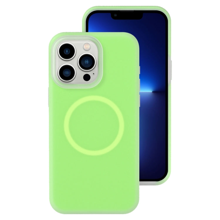 For iPhone 13 Pro Jelly Liquid Silicone MagSafe Magnetic Phone Case