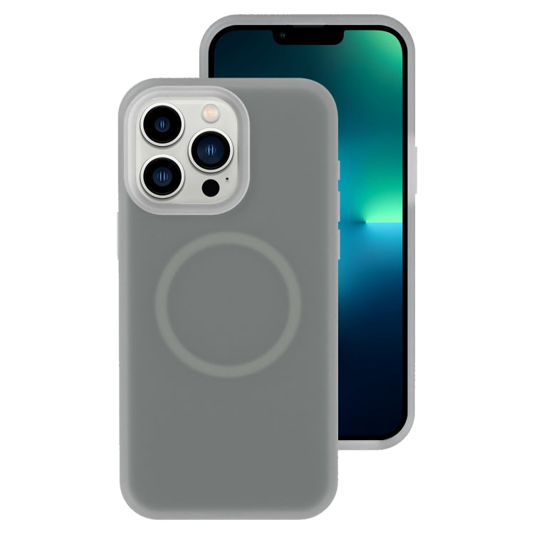 For iPhone 13 Pro Max Jelly Liquid Silicone MagSafe Magnetic Phone Case
