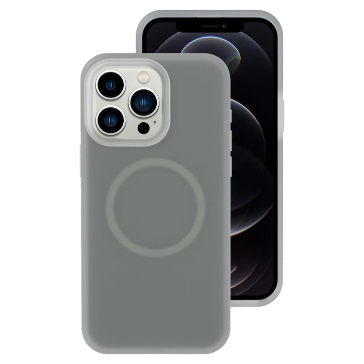 For iPhone 12 Pro Jelly Liquid Silicone MagSafe Magnetic Phone Case