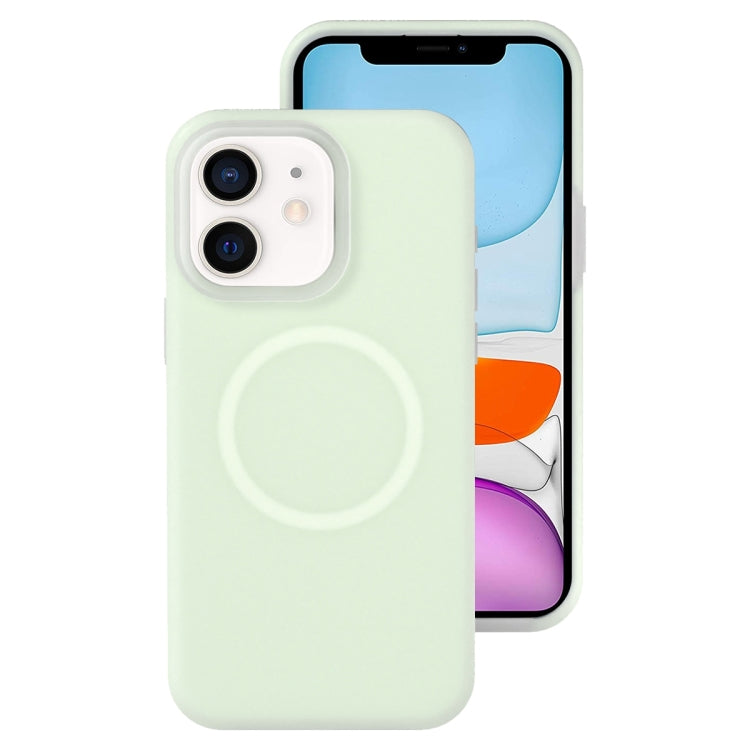 For iPhone 11 Jelly Liquid Silicone MagSafe Magnetic Phone Case