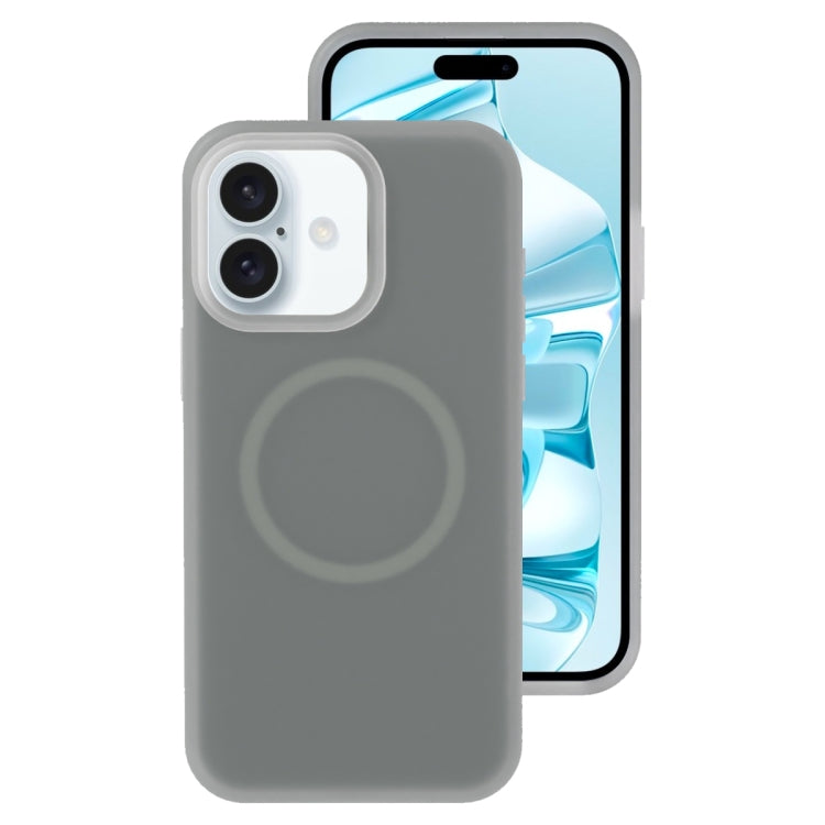 For iPhone 16 Plus Jelly Liquid Silicone MagSafe Magnetic Phone Case