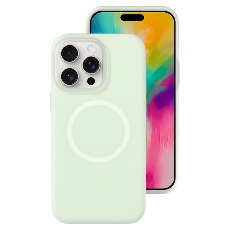 For iPhone 16 Pro Jelly Liquid Silicone MagSafe Magnetic Phone Case