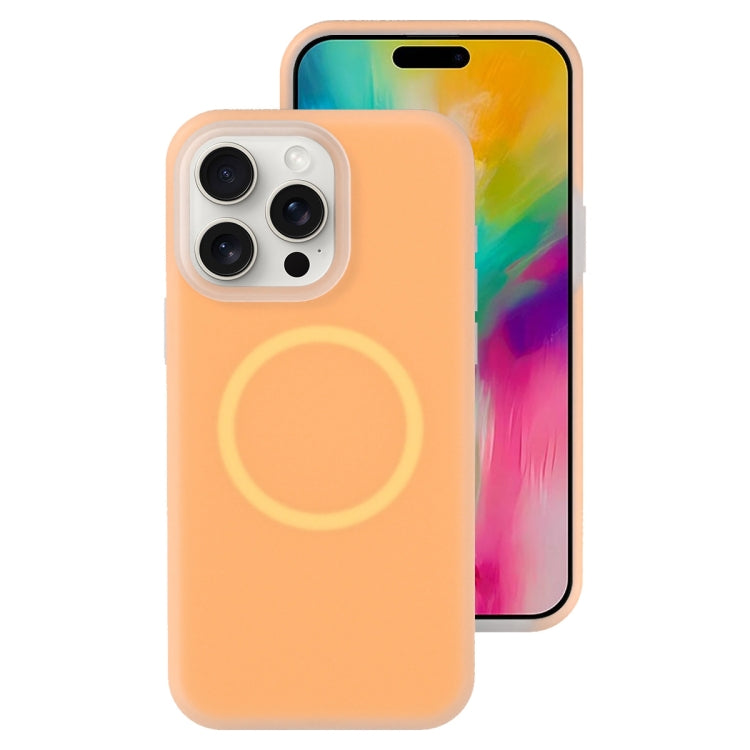 For iPhone 16 Pro Jelly Liquid Silicone MagSafe Magnetic Phone Case