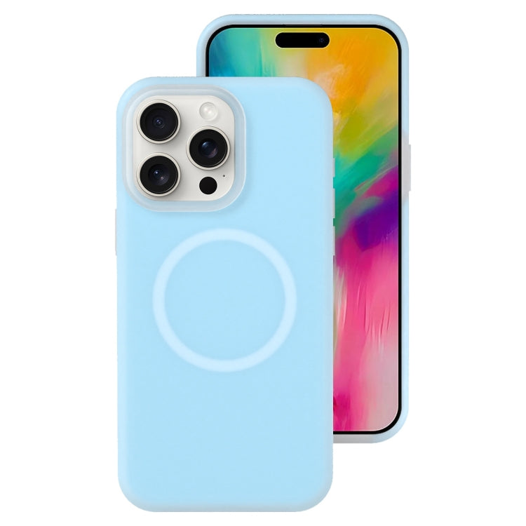 For iPhone 16 Pro Jelly Liquid Silicone MagSafe Magnetic Phone Case