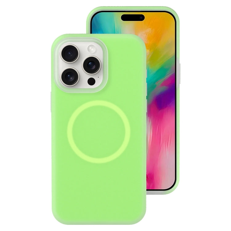For iPhone 16 Pro Jelly Liquid Silicone MagSafe Magnetic Phone Case
