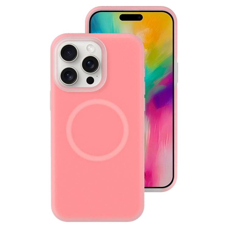For iPhone 16 Pro Jelly Liquid Silicone MagSafe Magnetic Phone Case