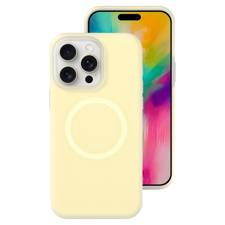 For iPhone 16 Pro Jelly Liquid Silicone MagSafe Magnetic Phone Case