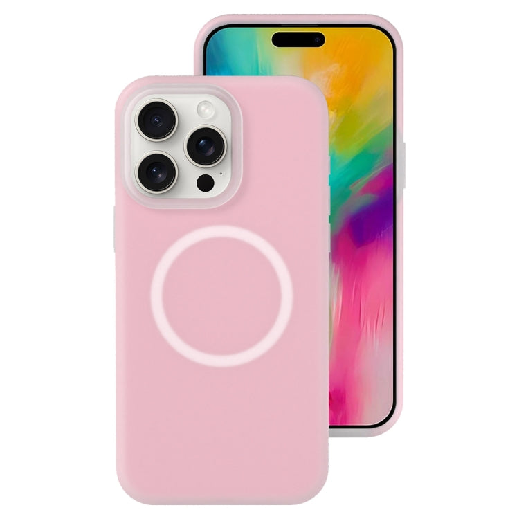 For iPhone 16 Pro Jelly Liquid Silicone MagSafe Magnetic Phone Case