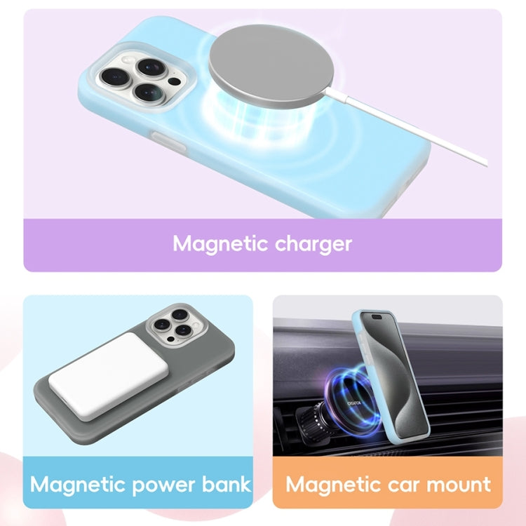For iPhone 14 Pro Jelly Liquid Silicone MagSafe Magnetic Phone Case