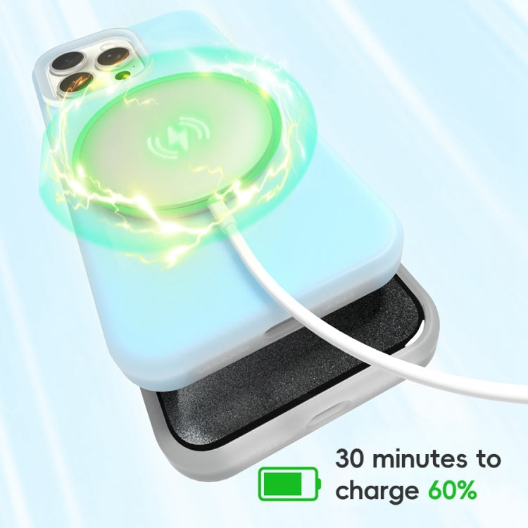 For iPhone 15 Pro Max Jelly Liquid Silicone MagSafe Magnetic Phone Case