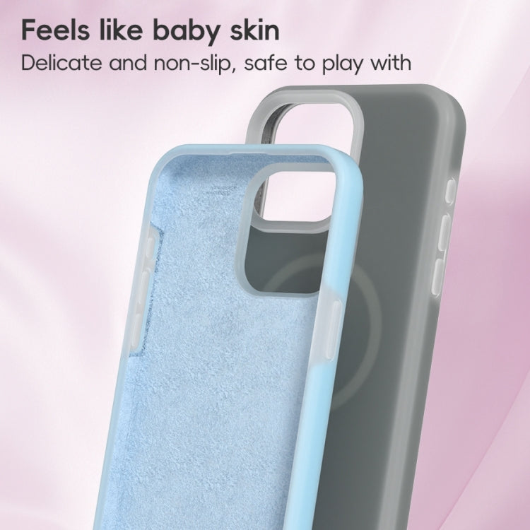 For iPhone 15 Pro Max Jelly Liquid Silicone MagSafe Magnetic Phone Case