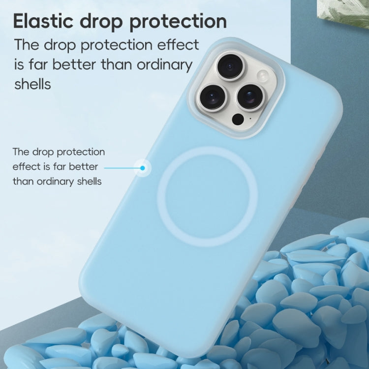 For iPhone 14 Pro Jelly Liquid Silicone MagSafe Magnetic Phone Case