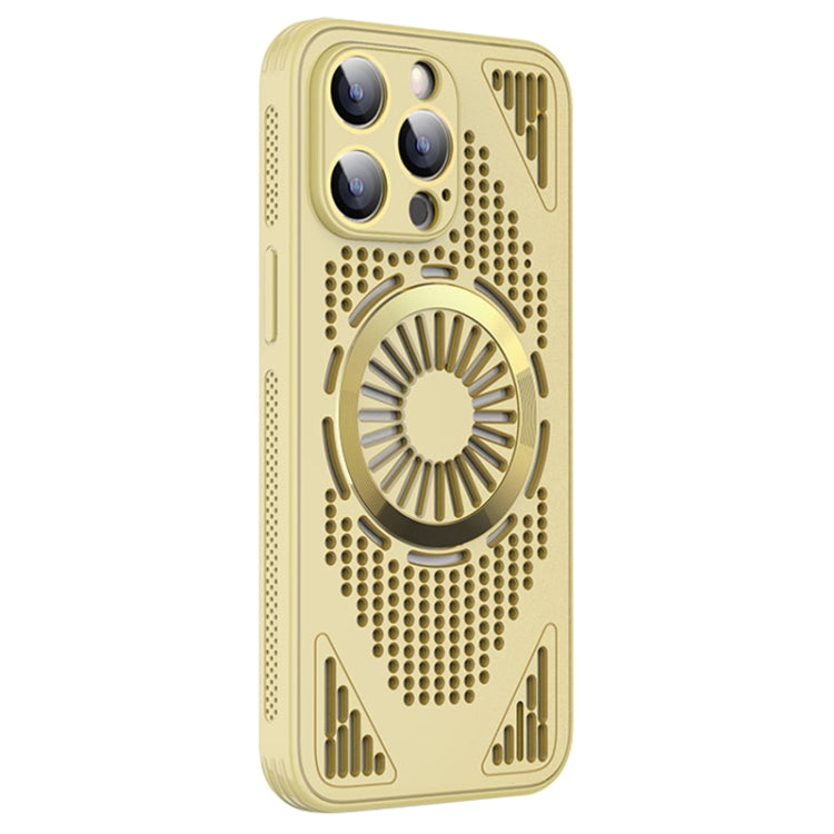 For iPhone 15 Pro Hollow Cooling MagSafe Shockproof Phone Case