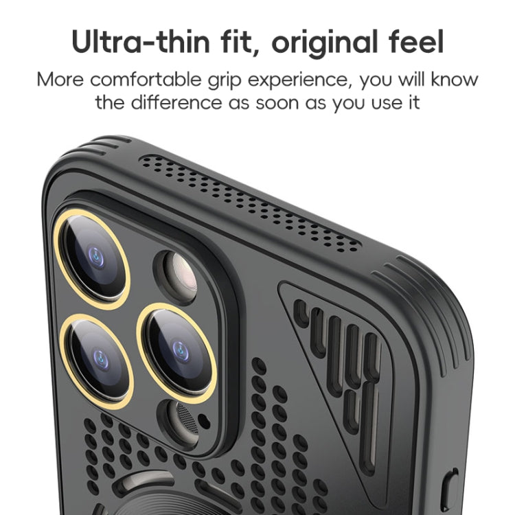 For iPhone 12 Pro Hollow Cooling MagSafe Shockproof Phone Case