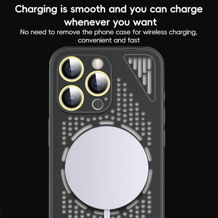 For iPhone 12 Pro Hollow Cooling MagSafe Shockproof Phone Case
